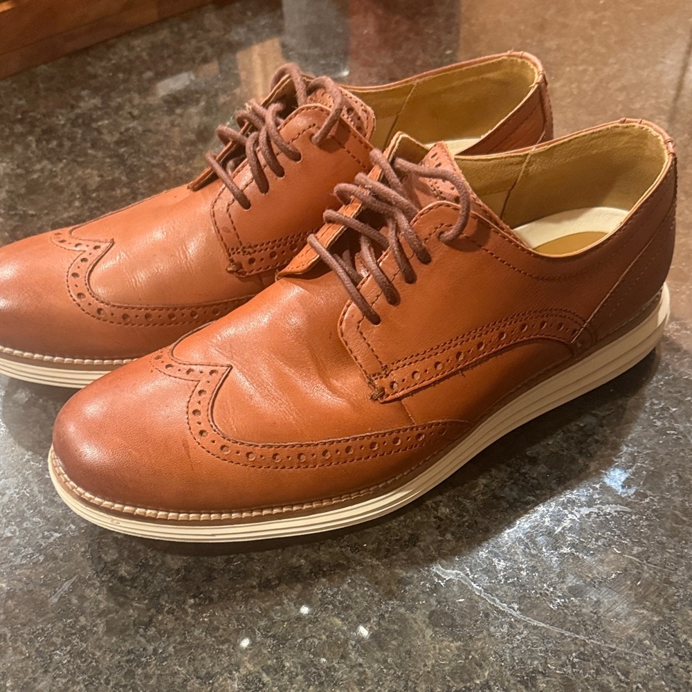 Cole Haan Tan Leather Men's Oxfords